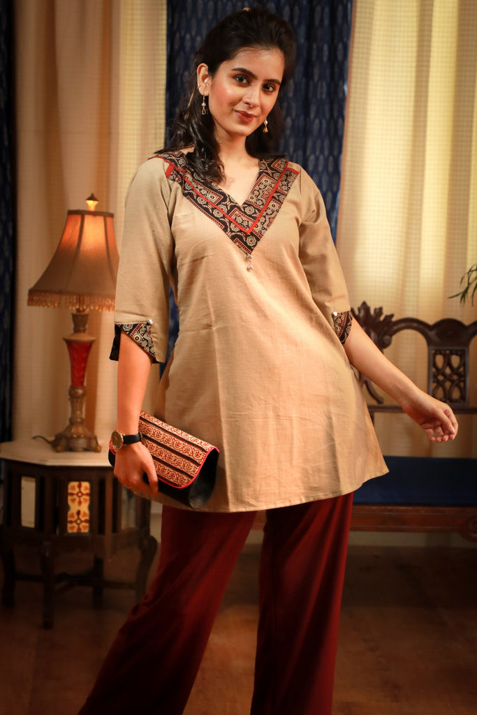 Dhriti Kurthi | Kurta neck design, Cotton kurti designs, Kurti neck designs